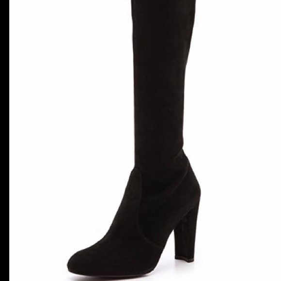 Stewart Weitzman Shoes - Stewart Weitzman Highland Black Suede Boots Size 7